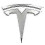 (Y  Silver Back) Metal Replacement Sticker For Tesla Model 3 Y Front Back Trunk Logo Replace Emblem Decals Stickers Accessories 1