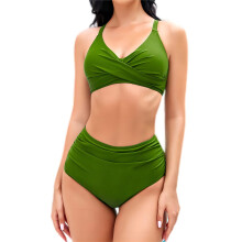 Mooncore Bikini Mujer Push-Up Verde Ajustable Adelgazante Talla 2XL — bañador talla grande, bikini dos piezas