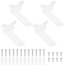 Soportes para Estantes Escuadras para Estanterías 12,5 cm de Acero Blanco PACK DE 4 — soportes pared