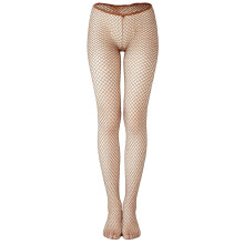 Schimmernde metallische Netzstrumpfhose für Damen mit-Braun