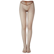 V-taille visnet panty's kousen voor clubfeest-Donkerbruin