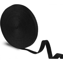 Twill Tape Ribbon Soft Natural Twill Tape Herringbone Webbing Tape Sewing Twill Ribbon for DIY Craft Making (Black, 1/2 Inch, 27 Yards)