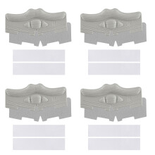 4 Pairs Nonslip Heel Cushions Pads with Hook & Loop-Gray M