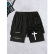 (Style C,S)Casual Shorts For Men Summer Polyester Stretchable Breathable Lounge Wear