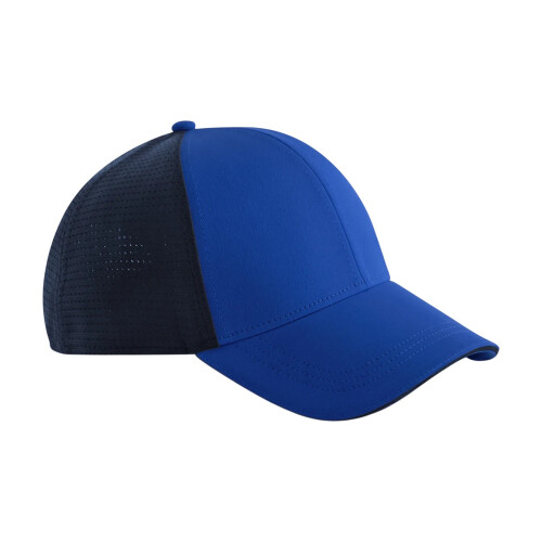 (One Size, Royal Blue/Navy) Beechfield Club Colour Block Baseball Cap
