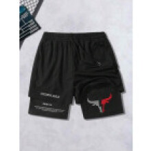 (Style D,S)Casual Shorts For Men Summer Polyester Stretchable Breathable Wear Lounge