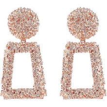 Extra Large Geometric Hoops Earrings, 18K Gold Oversized Wavy Raised Statement Earrings for Women Hypoallergenic