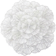 lacemats Set of 4 Sweet Acacia Elegant Tablemats Flower Round Vinyl Place Mats Table Setting Kitchen Table Mats for Dining