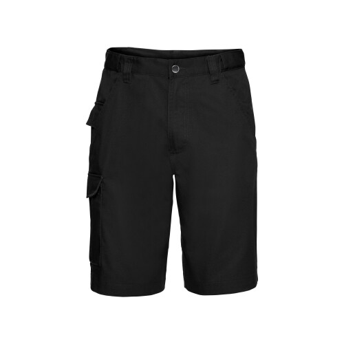 Russell (48R, Black) Russell Mens Polycotton Work Shorts