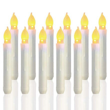 12PCS Flameless LED Taper Candle Lights, Battery Operated Harry Potter Floating Candles for Party, Classroom, Wedding