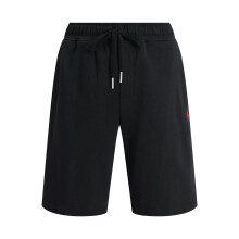(Black Red,4XL)Mens Summer Cotton Flatfront Shorts With Badge Details For Active Lifestyle Use