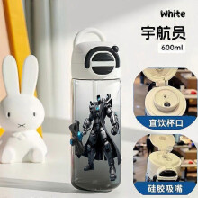 (11) 600ml Cartoon Skibidi Toilet Water Bottle Leakproof Plastic Straw Cup Portable Outdoor Travel Large Capacity Sports Water Bottle