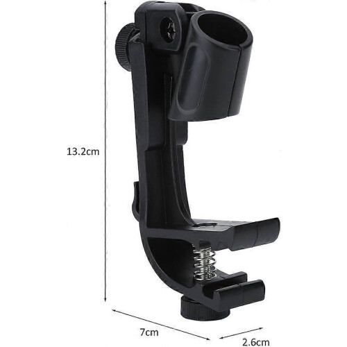 Drummicrofoonclips, 2 stuks verstelbare schokbestendige plastic drumringclip microfoonhouder (Bl 1