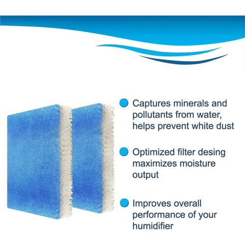 4Pc Wick Filter T for  Filter HFT600/HFT600PDQ Replacement Fits for  Humidifiers,with  Pre-Filter 1