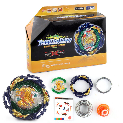 (String Set)Box Set B-185 Vanish Fafnir DB Dynamite Battle B185 Spinning Top with Gold Custom Launcher 2