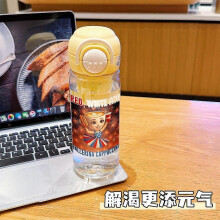 (7) 650ML Italian Brainrot Cartoon Large Capacity Plastic Straw Water Bottles Sports Water Bottle Portable Leak-proof Drinkware Cup