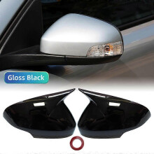 (Bright black) For Volvo C30 C70 S40 S60 V40 V50 V70 2008- 2010 Black Carbon Look Rear View Mirror Case Cover Accessories