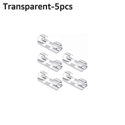 (5pcs White) ABS Cable Organizer Clips Self Adhesive Wire Manager Cord Holder Desktop Workstation USB Charging Data Line Bobbin Winder