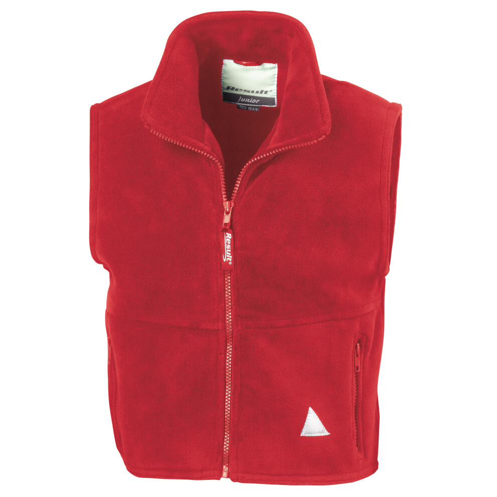 Result (S, Red) Childrens Unisex Anti-Pill Polar-Therm Fleece Bodywarmer / Gilet