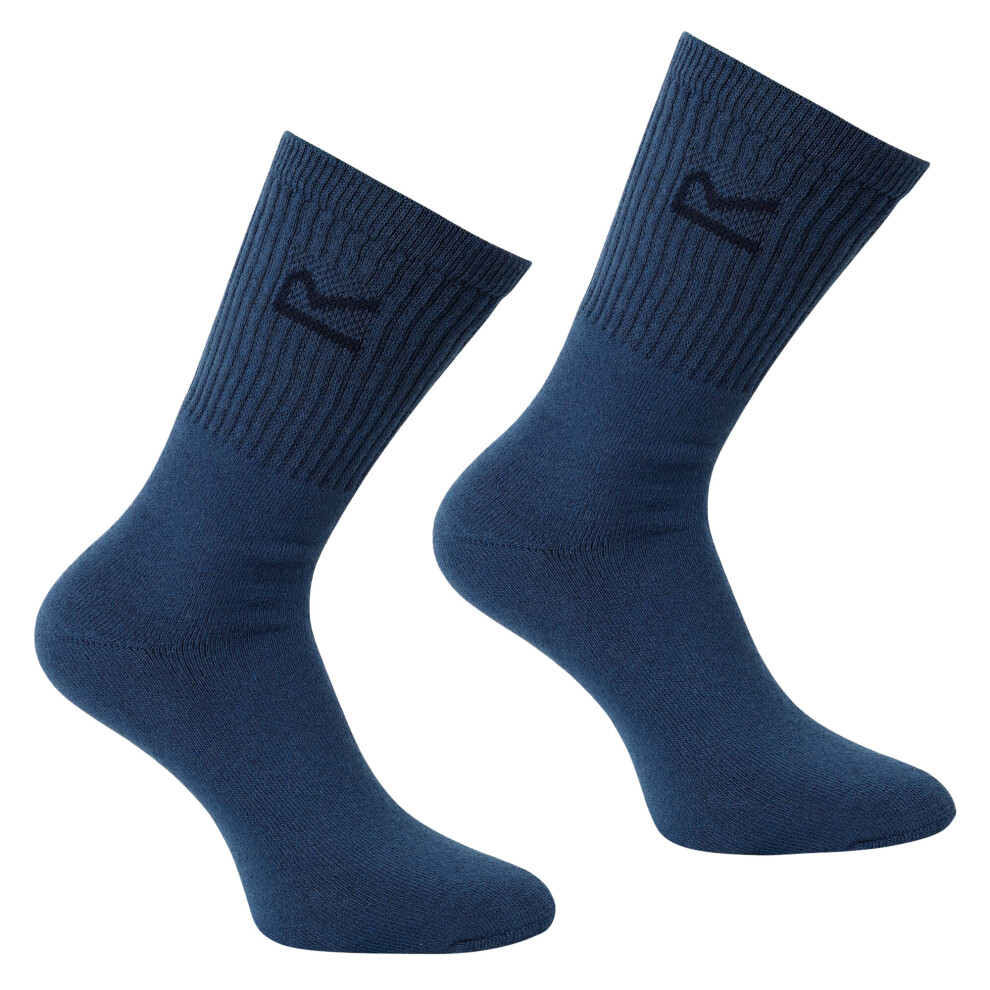 Regatta (One Size, Navy Marl) Great Outdoors Mens Cotton Rich Casual Socks (Pack Of 3)