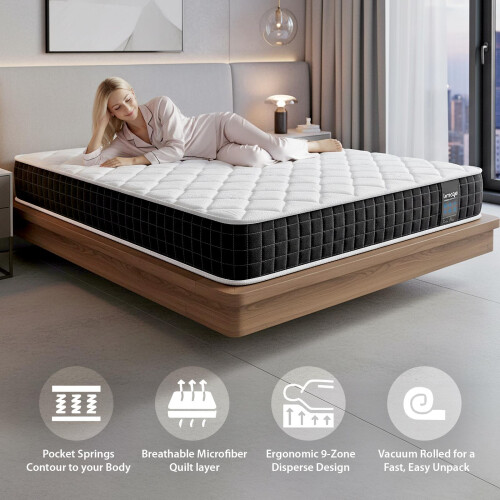 Limoge Cloud Single Medium Pillow Top Pocket Sprung Mattress 2