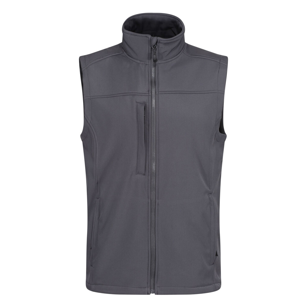 Regatta (Xl, Seal Grey/Seal Grey) Mens Flux Softshell Body Warmer