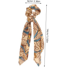 4pcs Bohemian Style Hair Scrunchies Tail Scarf Chiffon Ponytail Holders for Women and Girls for Everyday Wear and Special Occasions