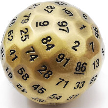 RPG Terning Ball of Destiny Metal Hundred-Sided Die K100