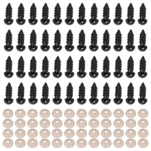 100PCS Plastic Safety Crochet Eyes Bulk with 100PCS Washers for Crochet Crafts (0.24Inch/6mm)