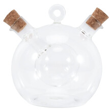Olive Oil and Vinegar Dispenser 2 in 1 Kitchen Glass Bottle Oil and Vinegar Bottle with Cork Stopper