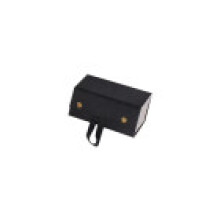 (Black 2Grid)Hanrafted Leather Glassecase With Multiple Slots And Soft Inner Storage Daily