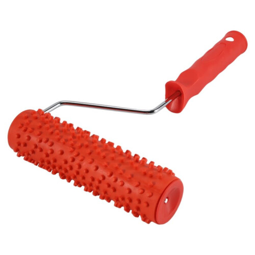 7inch Embossed Raindrop Painting Roller with Plastic Handle for Wall Decoration