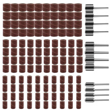 132 PCS Sanding Drums for Rotary Tool Set Aluminum Oxide Drum Sander 120Pcs 120 Grit Drum Sander Sanding Sleeves
