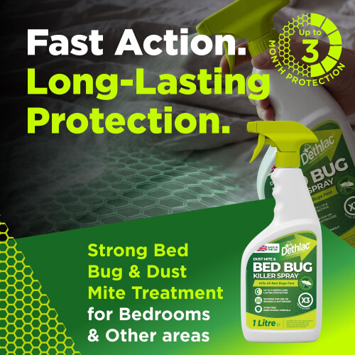 Dethlac Bed Bug Spray for Mattress 1 Litre | Dust Mite Killer | Kills Bedbugs an 2