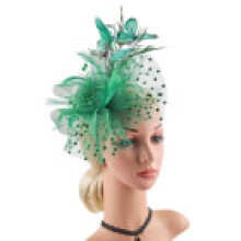 (Green)Handmade Butterfly Bow Hair Accessory Feathers Romantic Occasions Photography