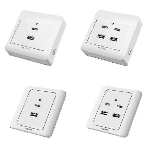 USB-aansluiting Type-C USB-wandlader stopcontact met USB-poorten 1