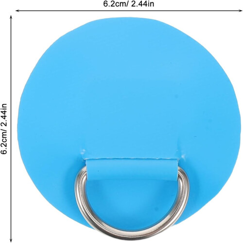 6 blaue PVC-D-Ringe für Paddleboards mit Edelstahl-D-Ring-Patches, 6,5 cm 1