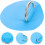 6 blaue PVC-D-Ringe für Paddleboards mit Edelstahl-D-Ring-Patches, 6,5 cm 8