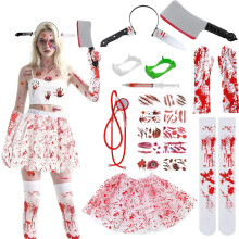 Disfraz de Halloween para Mujer Enfermera Zombi Sangrienta Traje — disfraz halloween, disfraz carnicero