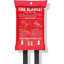 Manta Ignífuga de Fibra de Vidrio 100x100 cm — accesorios contra incendios, protección contra incendios, extintor cocina