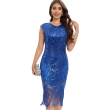 VILOREE Vestido de Mujer de Lentejuelas Retro Glamour de Noche Gran Gatsby 3XL — vestido art deco, vestido graduacion