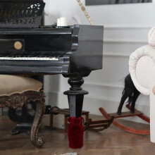 3pcs Piano Pedal Dust Protector Covers Red Gold Velvet Piano Pedal Slipcovers Antislip and Noise Reduction Features