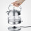 Bouilloire 1,7L 2400W Acier brossé/Verre WK3459 1
