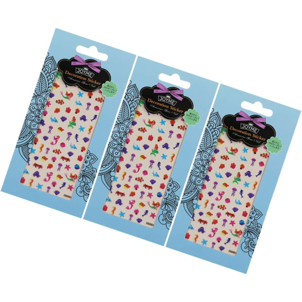 Hkhbjs 3Sheets Boys And Girls Nail Art Stickers Sea Star Easy Apply Fingertip Decals Safe Fun For