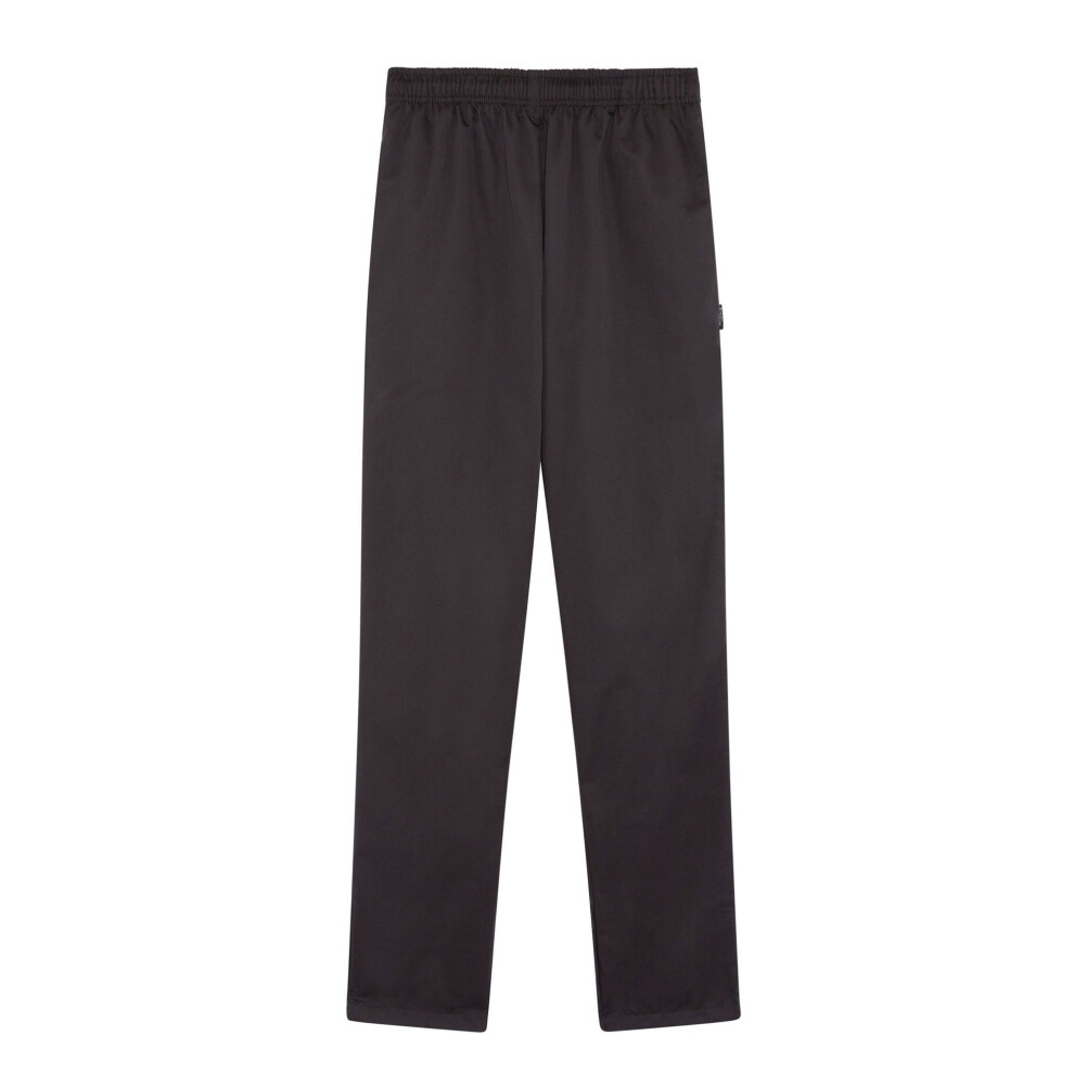(Xl, Black) Dennys Unisex Adult Elasticated Chef Trousers 5063527489869