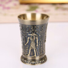 (Style 3)Retro Egyptian Liquor Cup With Carving Design For Bar Decoration Counter