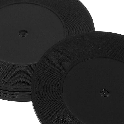 6pcs Vinyl Record Coasters for Drinks with Nonslip Bottom and Table Protection 2