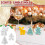 3pcs árvore de Natal gengibre alce molde silicone flexível molde de Natal 8