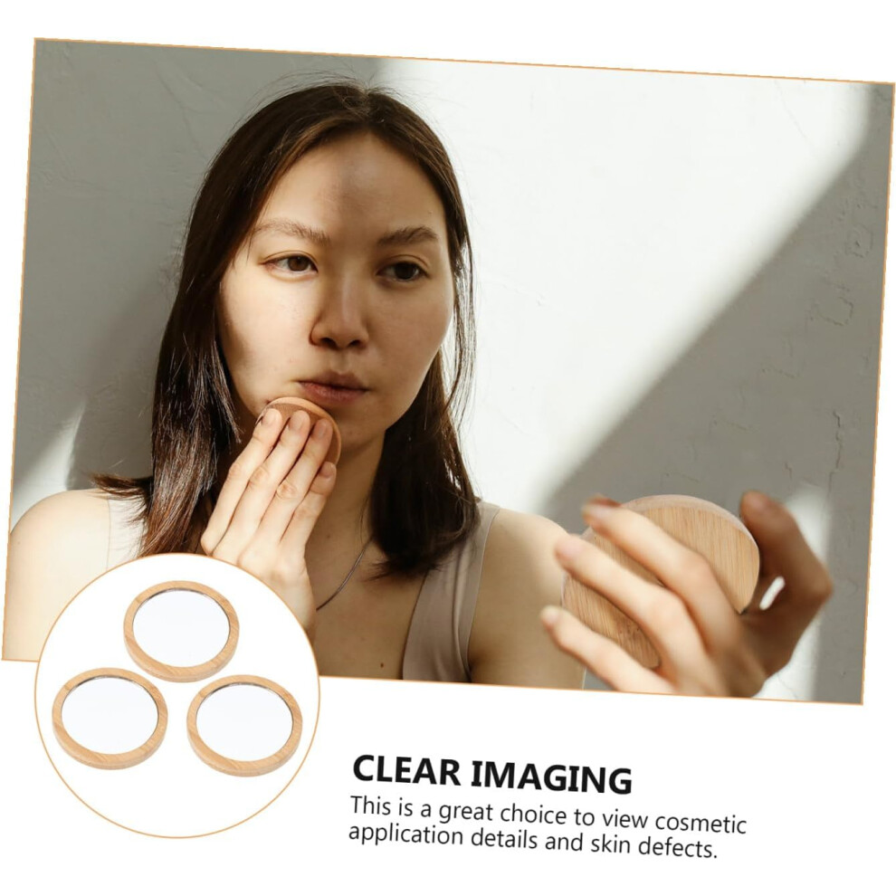Hkhbjs 3Pcs Portable Makeup Mirror Small And Simple Round Design