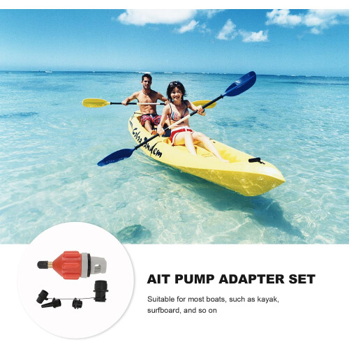 Kayak Pump Adaptor Air Adapter Set with Spoke Plate Attachment Multifunctional 2